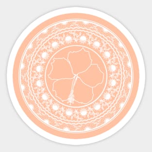 White Hibiscus Sticker